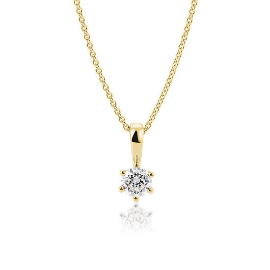 Breuning Anhaenger Breuning Solitaire Anhaenger 6er Krappe Gelb-Gold in der Hochzeitsschmiede Aachen kaufen