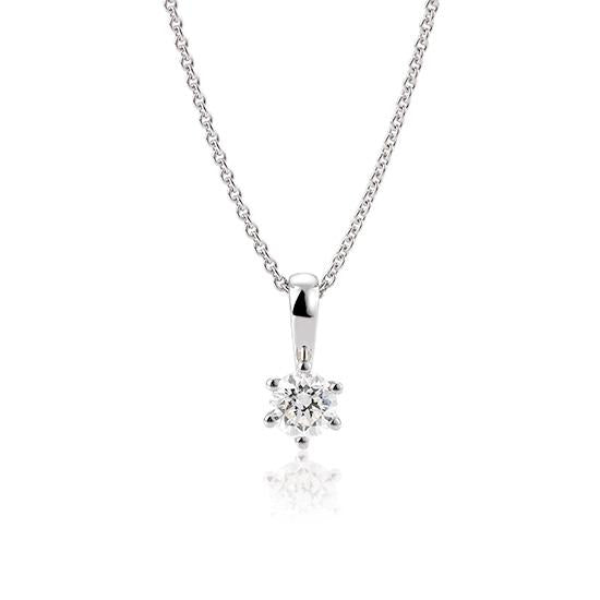 Breuning Anhaenger Breuning Solitaire Anhaenger 6er Krappe Weiss-Gold in der Hochzeitsschmiede Aachen kaufen