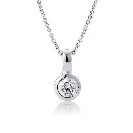 Breuning Anhaenger Breuning Solitaire Anhaenger Zarge Weiss-Gold in der Hochzeitsschmiede Aachen kaufen