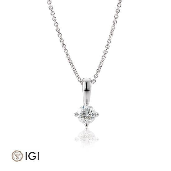 Breuning Anhaenger Breuning Solitaire Anhaenger 4er Krappe Weiss-Gold in der Hochzeitsschmiede Aachen kaufen