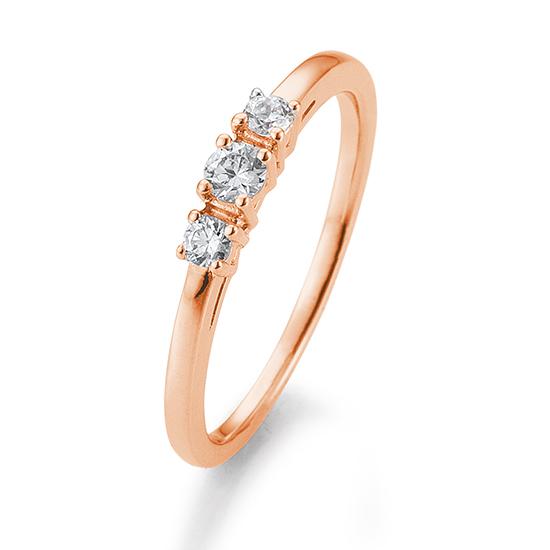 Breuning Verlobungsring Breuning Solitaire 3 Brillanten Rot-Gold in der Hochzeitsschmiede Aachen kaufen