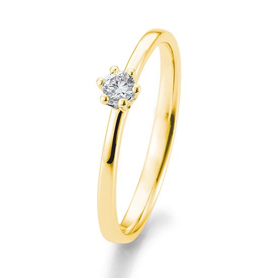 Breuning Solitaire Ring Breuning Solitaire Ring 6er Krappenfassung Gelb-Gold in der Hochzeitsschmiede Aachen kaufen