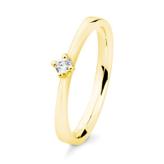 Breuning Solitaire Ring Breuning Solitaire Ring 4er Krappenfassung Gelb-Gold in der Hochzeitsschmiede Aachen kaufen