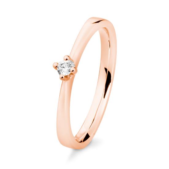 Breuning Solitaire Ring Breuning Solitaire Ring 4er Krappenfassung Rot-Gold in der Hochzeitsschmiede Aachen kaufen