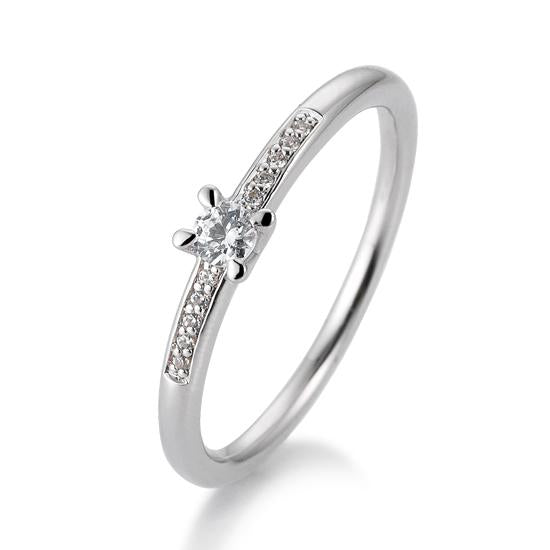 Breuning Verlobungsring Breuning Solitaire Verlobungsring Pave Weiss-Gold in der Hochzeitsschmiede Aachen kaufen