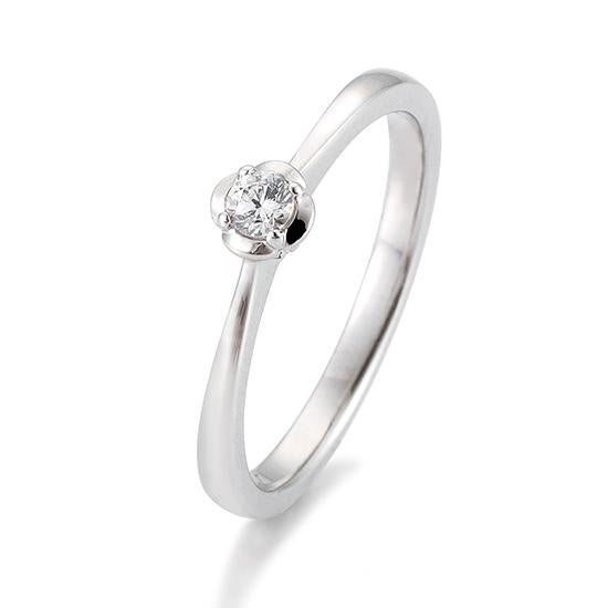 Breuning Verlobungsring Breuning Solitaire Verlobungsring Rose Weiss-Gold in der Hochzeitsschmiede Aachen kaufen