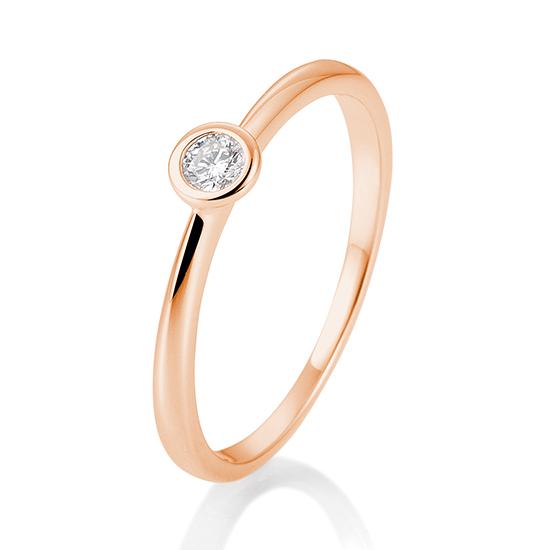 Breuning Solitaire Ring Breuning Solitaire Ring Zarge Rot-Gold in der Hochzeitsschmiede Aachen kaufen