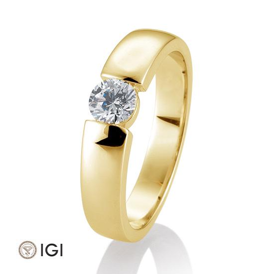 Breuning Solitaire Ring Breuning Solitaire Ring Spann Gelb-Gold in der Hochzeitsschmiede Aachen kaufen