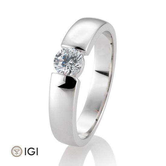 Breuning Solitaire Ring Breuning Solitaire Ring Spann Weiss-Gold in der Hochzeitsschmiede Aachen kaufen