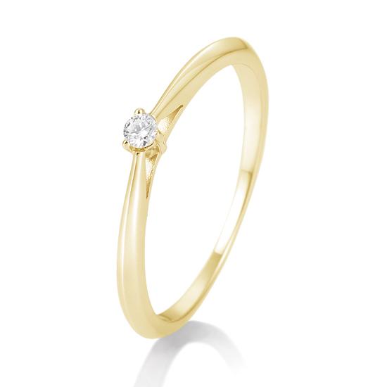 Breuning Verlobungsring Breuning Solitaire 3er Krappe Gelb-Gold in der Hochzeitsschmiede Aachen kaufen