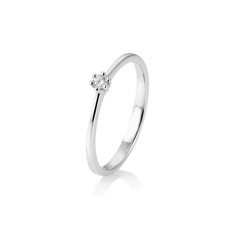 Verlobungsring 6er Krappe mit Brillant in Gold oder Platin