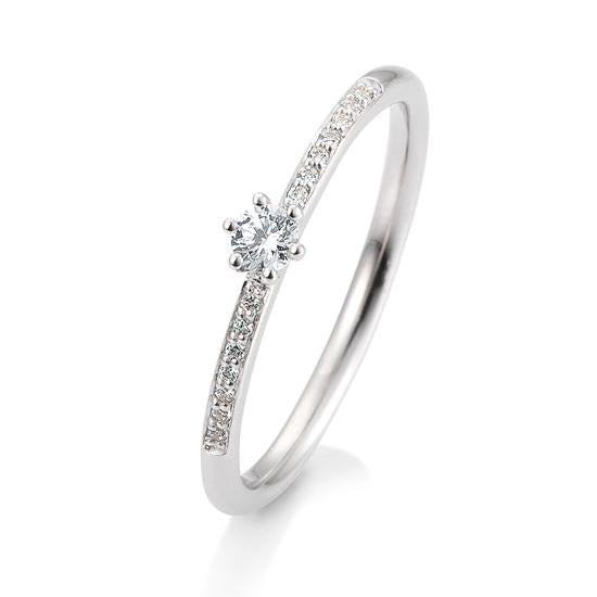 Breuning Verlobungsring Breuning Solitaire Verlobungsring Pavé Weiss-Gold in der Hochzeitsschmiede Aachen kaufen