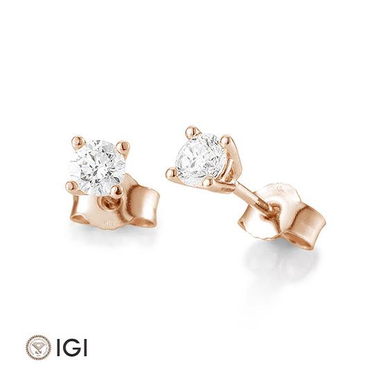 Breuning Ohrschmuck Breuning Solitaire Ohrstecker 4er Krappe Rot-Gold in der Hochzeitsschmiede Aachen kaufen