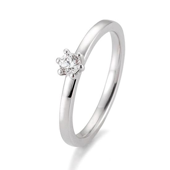Breuning Verlobungsring Breuning Solitaire 6er Krappe Weiss-Gold in der Hochzeitsschmiede Aachen kaufen