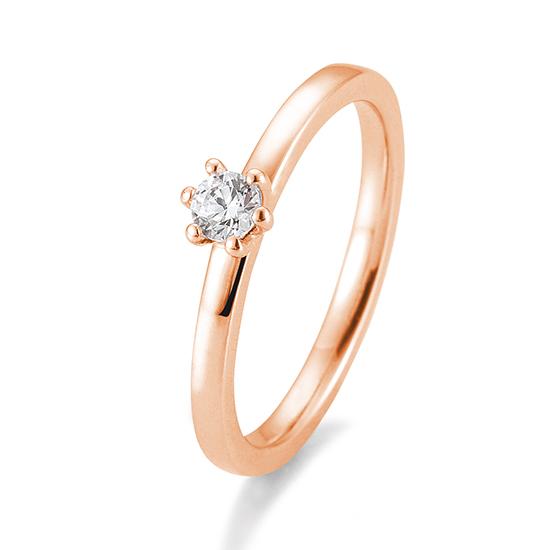 Breuning Verlobungsring Breuning Solitaire 6er Krappe Rot-Gold in der Hochzeitsschmiede Aachen kaufen