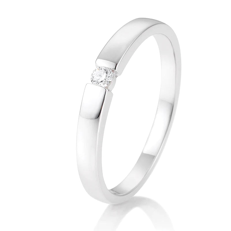 Spann Ring mit Brillant