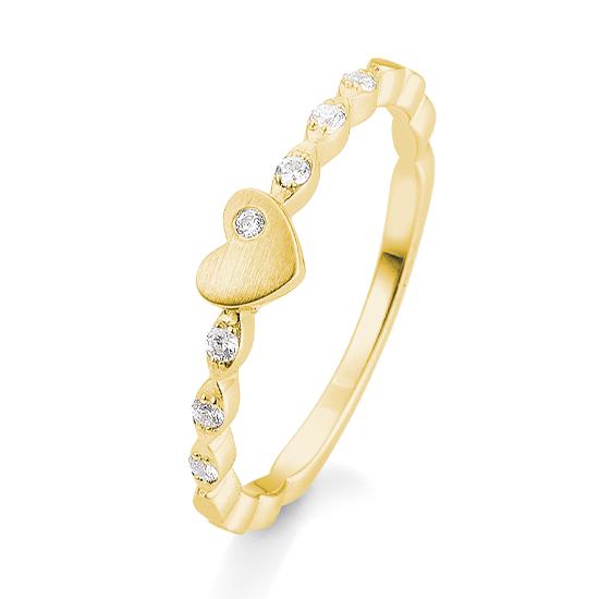 Breuning Verlobungsring Breuning Solitaire Verlobungsring Herz Gelb-Gold in der Hochzeitsschmiede Aachen kaufen