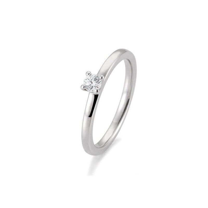 Verlobungsring 4er Krappe mit Brillant in Gold oder Platin