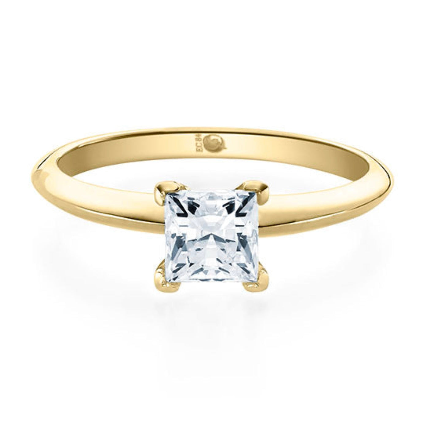 Antragsring aus Gold mit Princess-Brillant