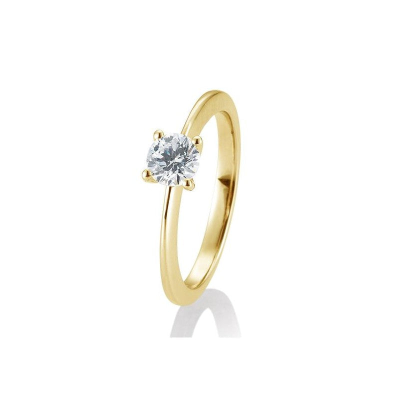 Verlobungsring 4er Krappe mit Brillant in Gold oder Platin