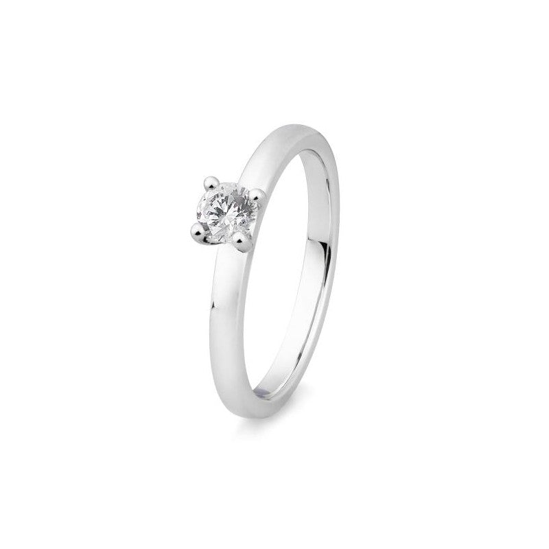 Verlobungsring 4er Krappe mit Brillant in Gold oder Platin