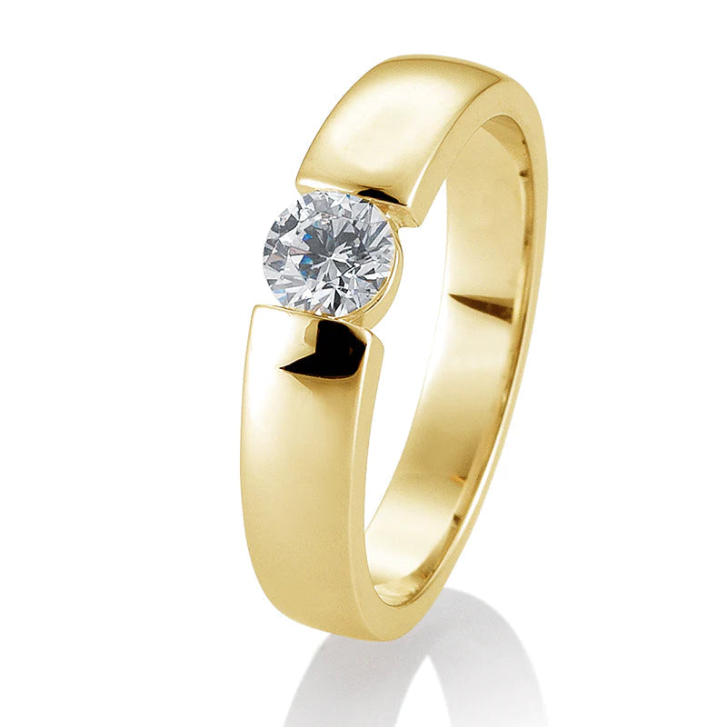 Spann Ring mit Brillant