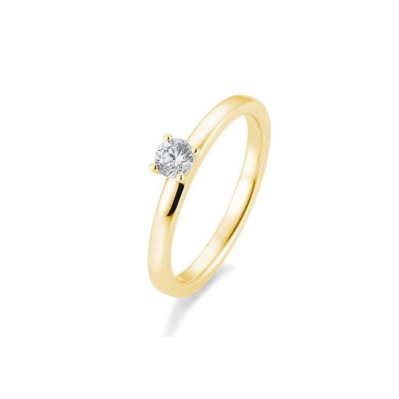 Verlobungsring 4er Krappe mit Brillant in Gold oder Platin