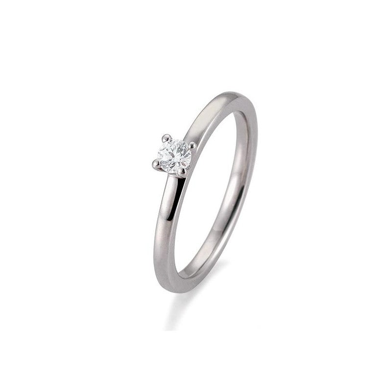 Verlobungsring 4er Krappe mit Brillant in Gold oder Platin