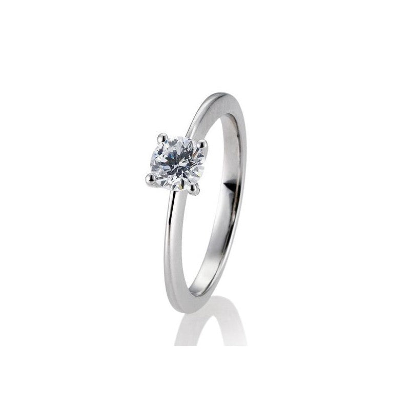 Verlobungsring 4er Krappe mit Brillant in Gold oder Platin