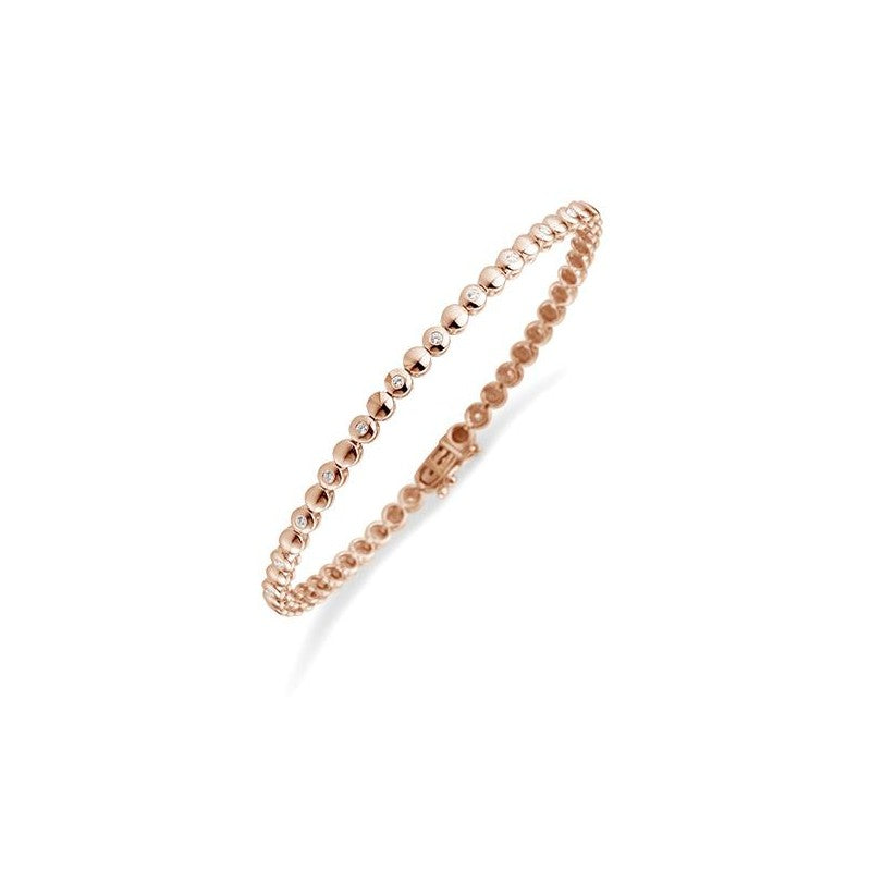 Brillantarmband mit Steckverschluss in Weißgold, Gelbgold oder Rotgold