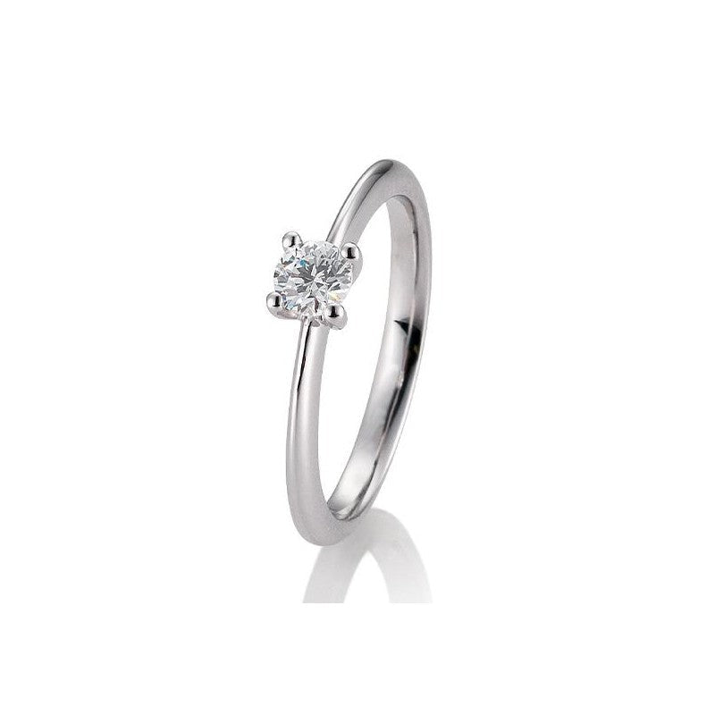 Verlobungsring 4er Krappe mit Brillant in Gold oder Platin