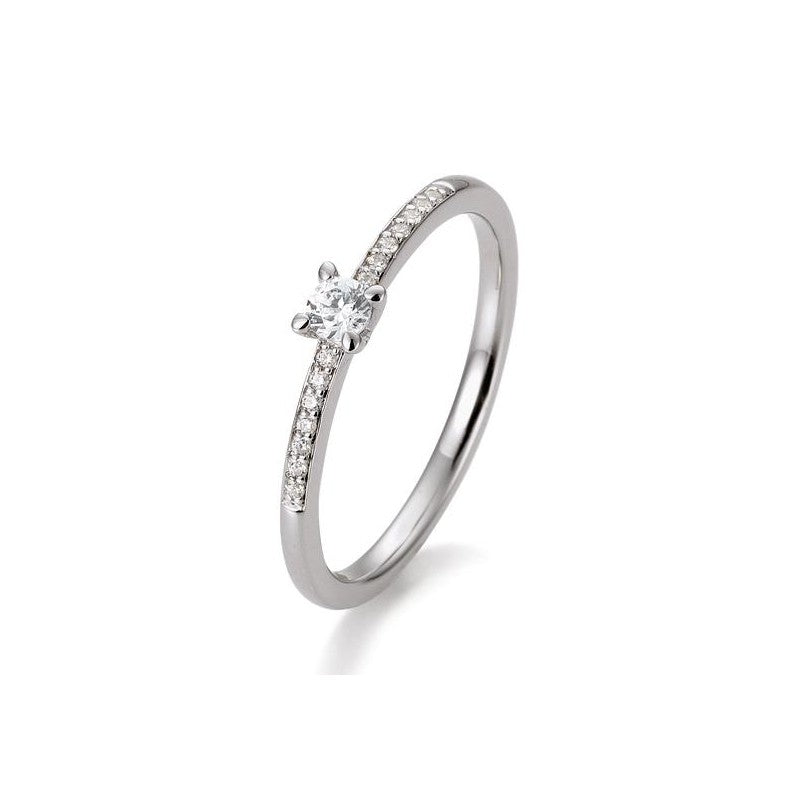 Verlobungsring 4er Krappe mit Brillanten in Gold oder Platin