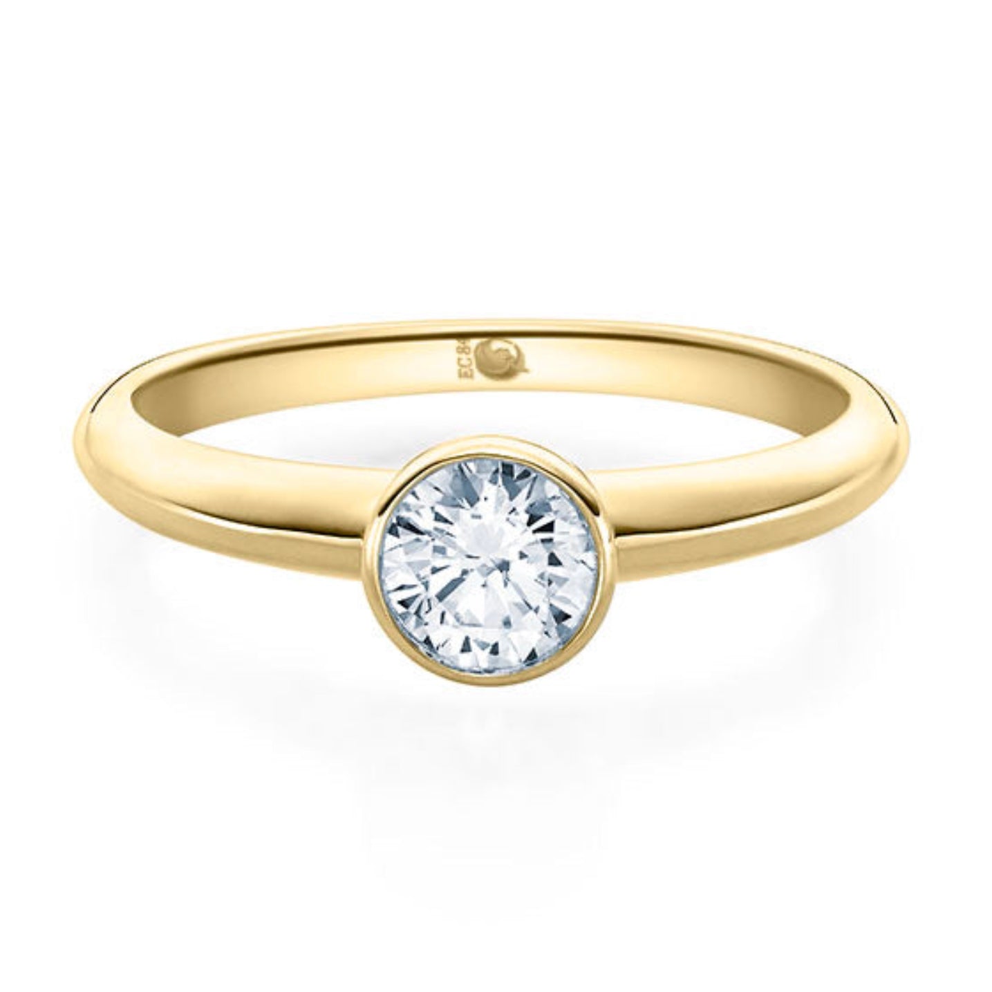 Antragsring aus Gold mit Brillant in Zargenfassung