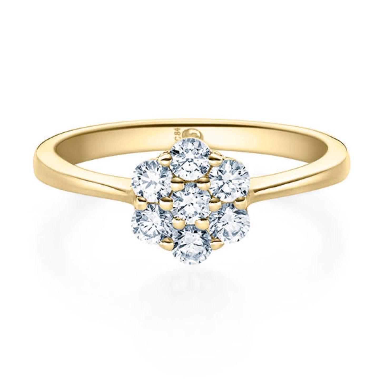 Antragsring aus 750er Gold mit Brillanten