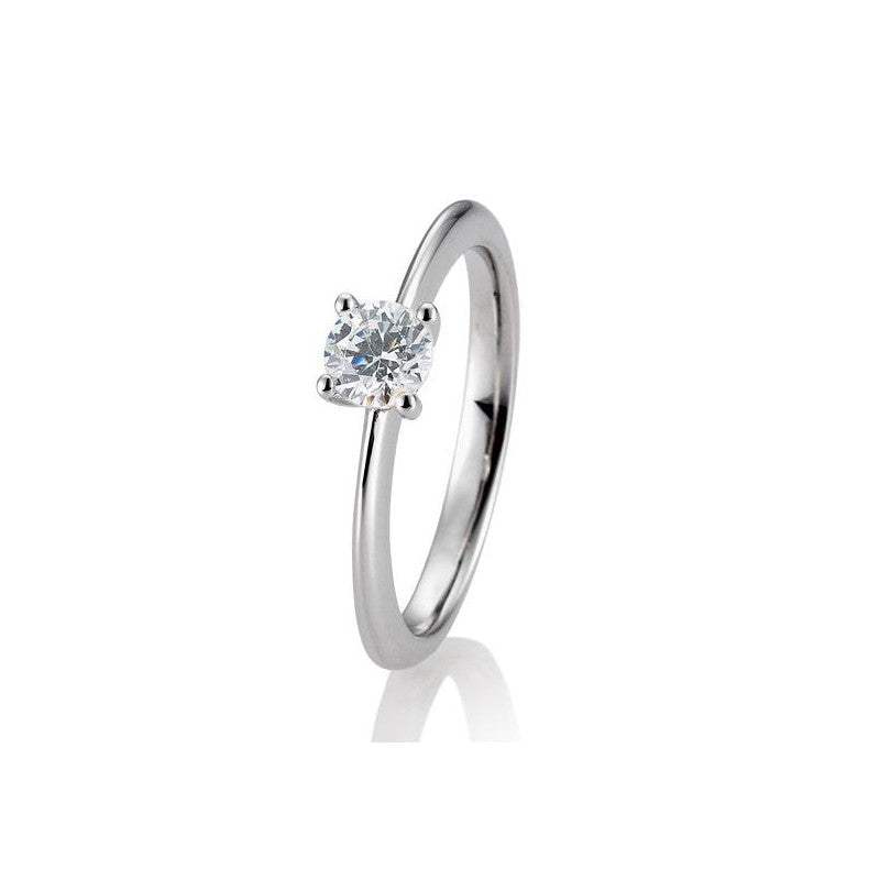 Verlobungsring 4er Krappe mit Brillant in Gold oder Platin