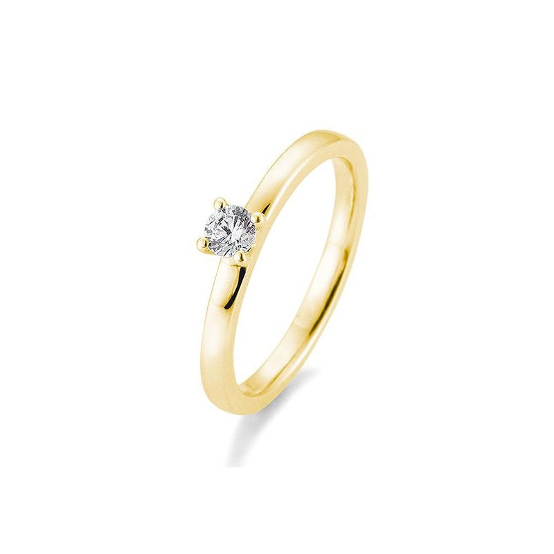 Verlobungsring 4er Krappe mit Brillant in Gold oder Platin
