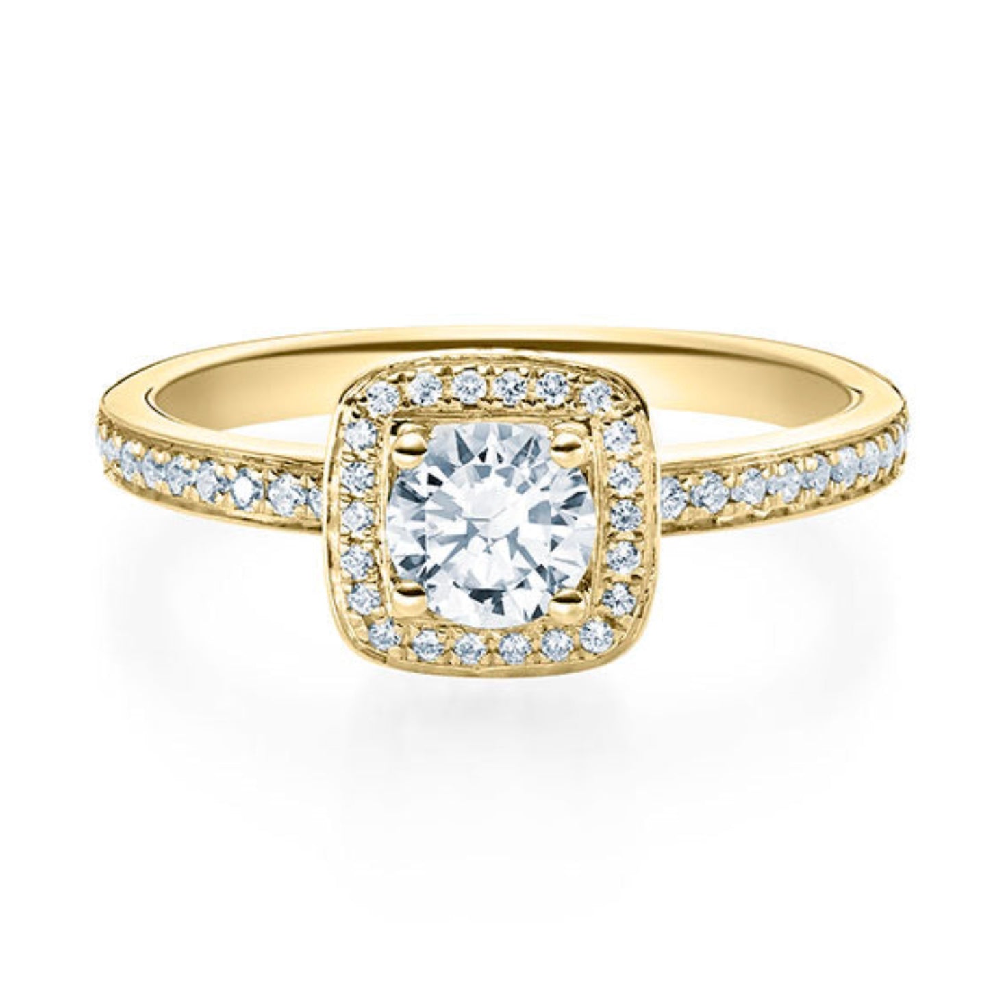 Verlobungsring /Antragsring aus 750er Gelbgold mit Brillanten
