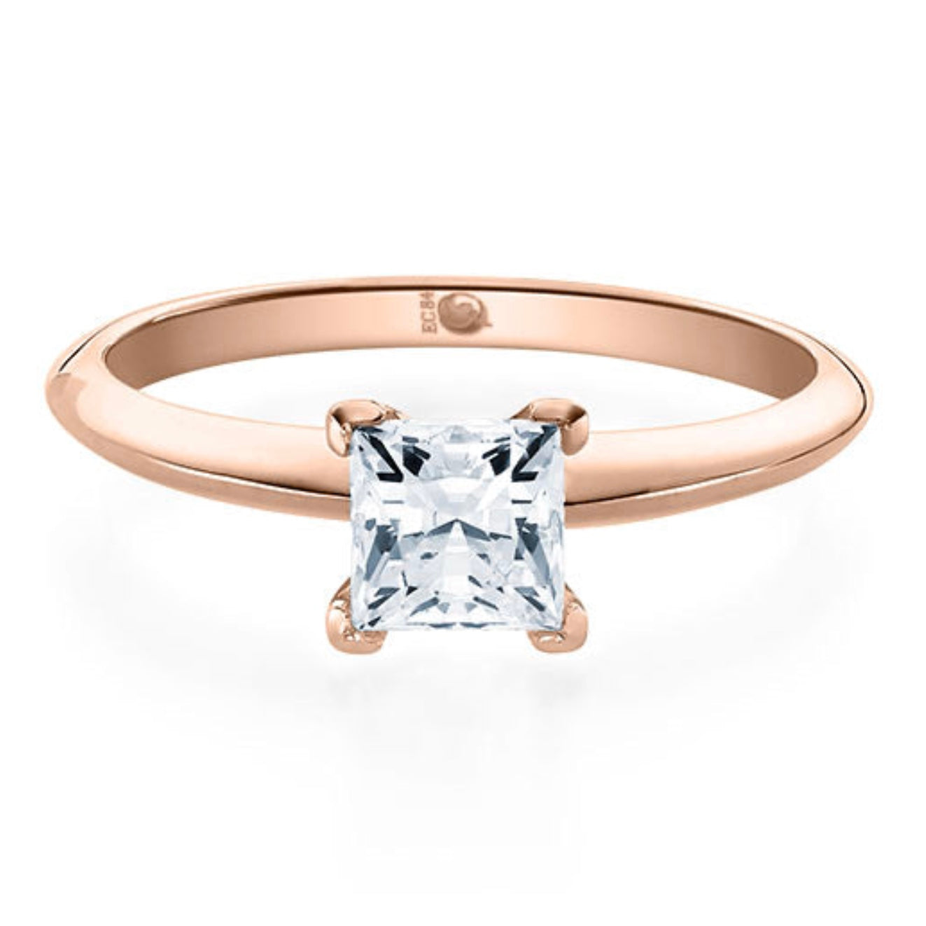 Antragsring aus Gold mit Princess-Brillant