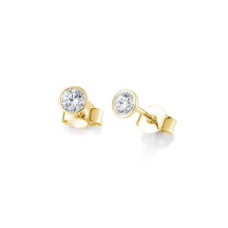 Ohrstecker Zarge mit Brillanten in Gold oder Platin