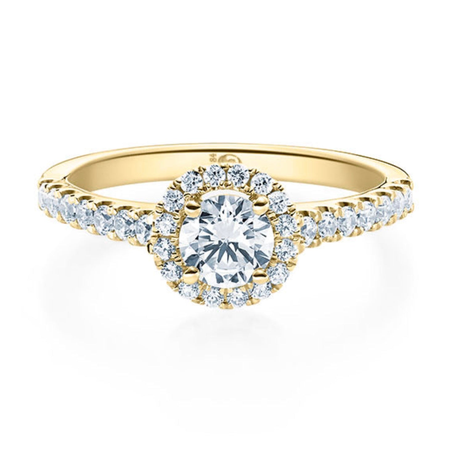 Antragsring aus Gold mit Brillanten