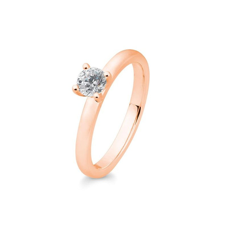 Verlobungsring 4er Krappe mit Brillant in Gold oder Platin