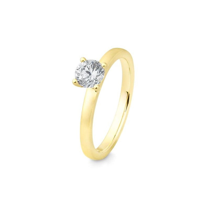 Verlobungsring 4er Krappe mit Brillant in Gold oder Platin