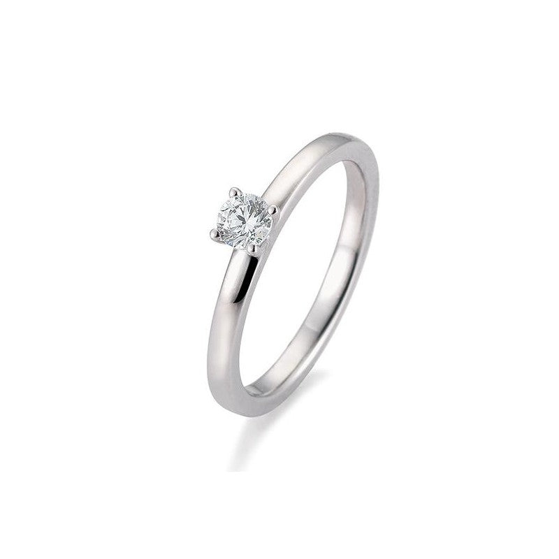 Verlobungsring 4er Krappe mit Brillant in Gold oder Platin