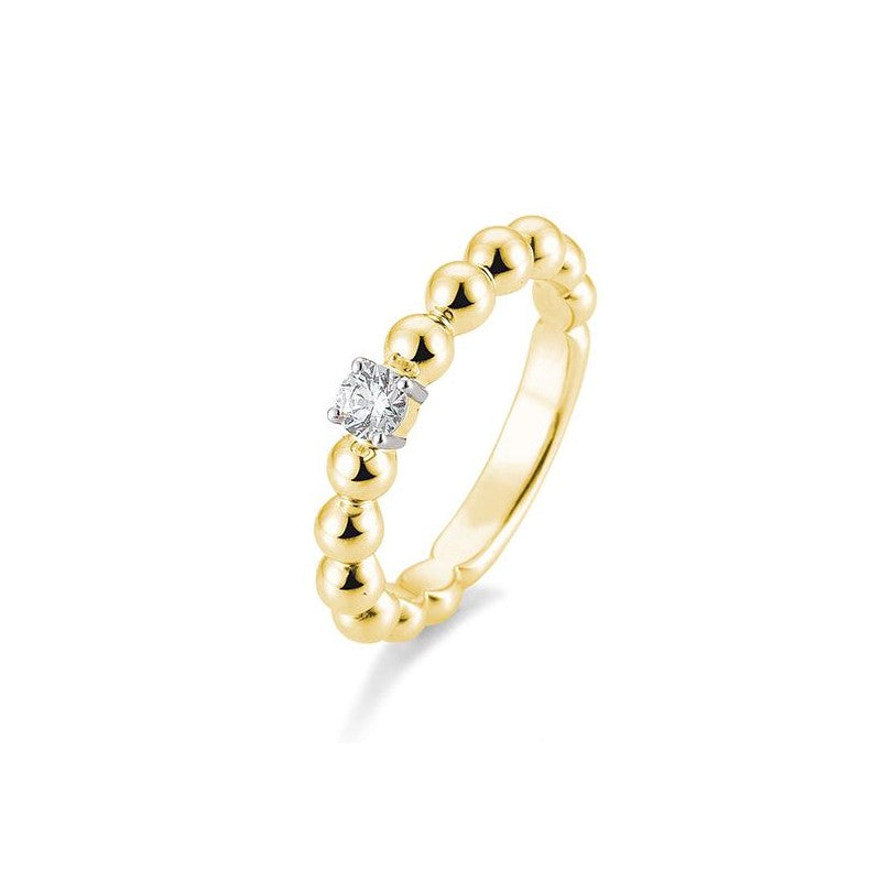 Verlobungsring Kugel mit Brillant in Gold oder Platin