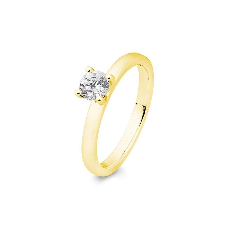 Verlobungsring 4er Krappe mit Brillant in Gold oder Platin