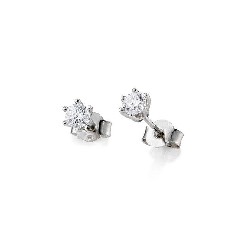 Ohrstecker 6er Krappe mit Brillanten in Gold oder Platin