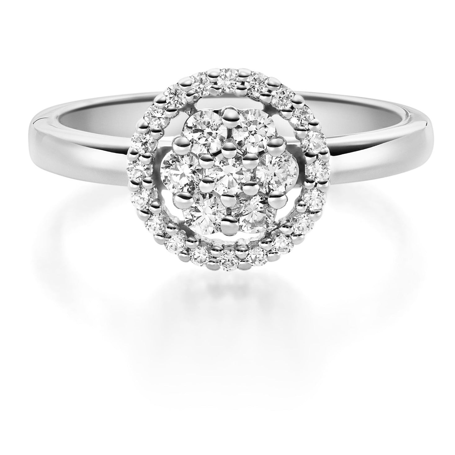Antragsring Verlobungsring in 750er Gold mit Brillanten