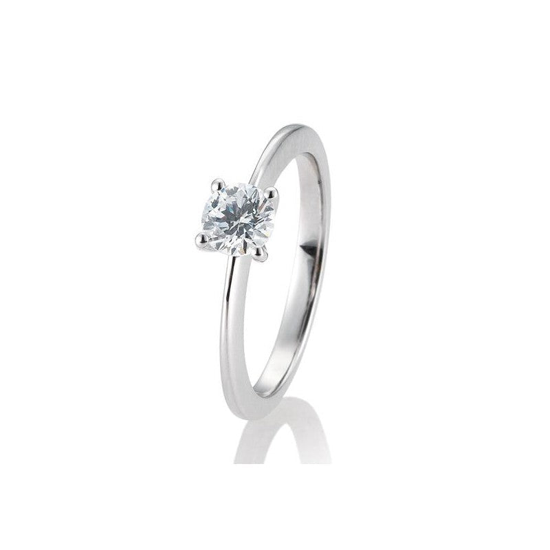 Verlobungsring 4er Krappe mit Brillant in Gold oder Platin