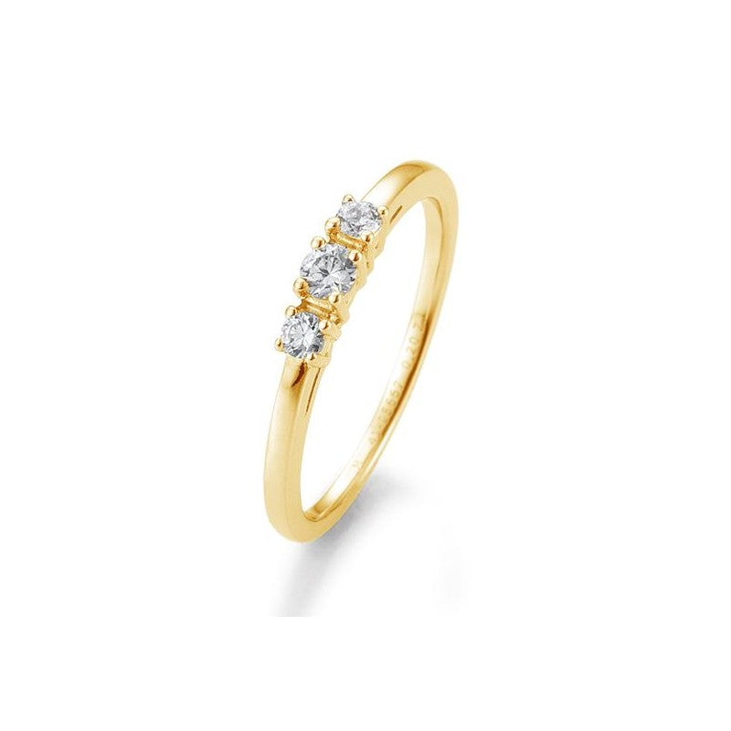 Verlobungsring 3 Brillanten in Gold oder Platin