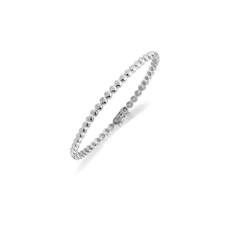 Brillantarmband mit Steckverschluss in Weißgold, Gelbgold oder Rotgold